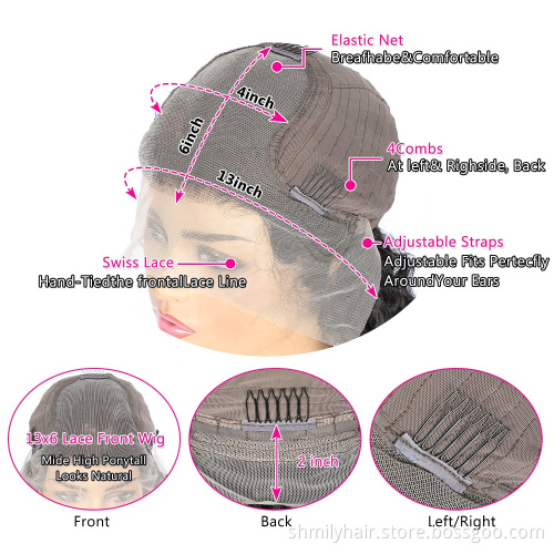 Shmily Glueless 30 inch HD Lace Front Wig Transparent Natural Human Hair Wigs Brazilian 13x6 Lace Frontal Wigs For Black Women